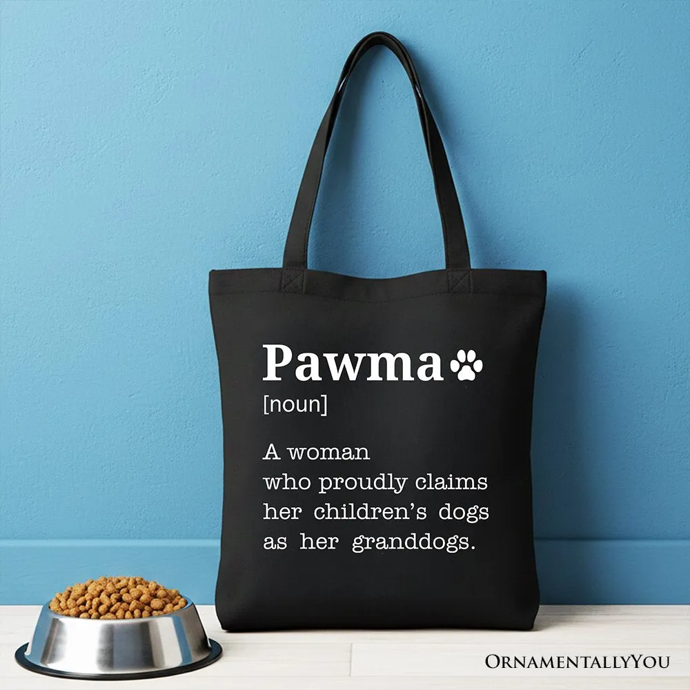 Pawma Definition Canvas Tote Bag, Funny Dog Lovers Mom Gift Shopper sold by Zulily product image thumbnail 5