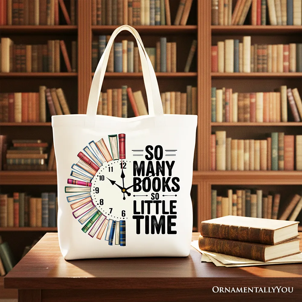 So Many Books So Little Time Tote Bag, Funny Book Lover Gift Shopper sold by Zulily product image thumbnail 4