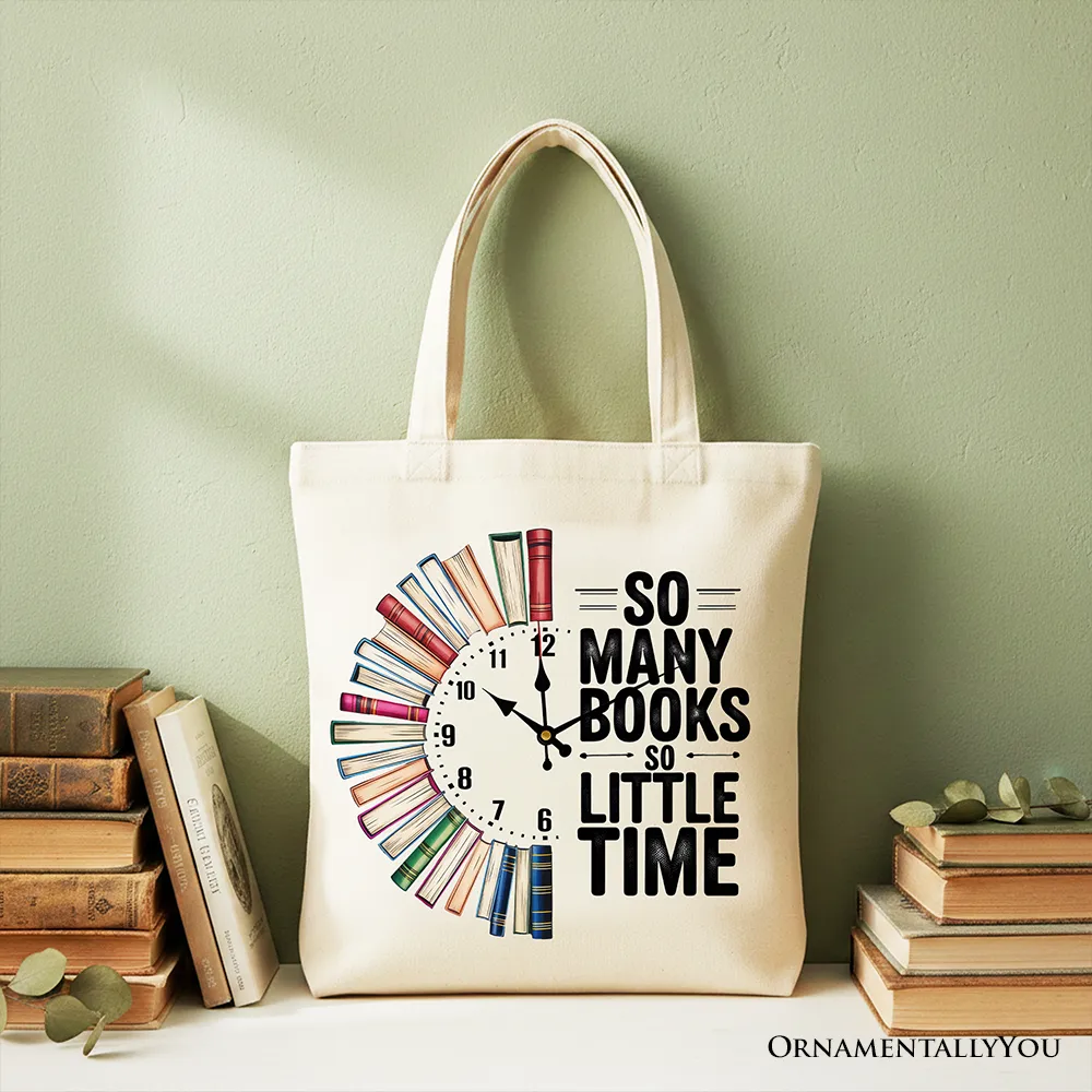 So Many Books So Little Time Tote Bag, Funny Book Lover Gift Shopper sold by Zulily product image thumbnail 5