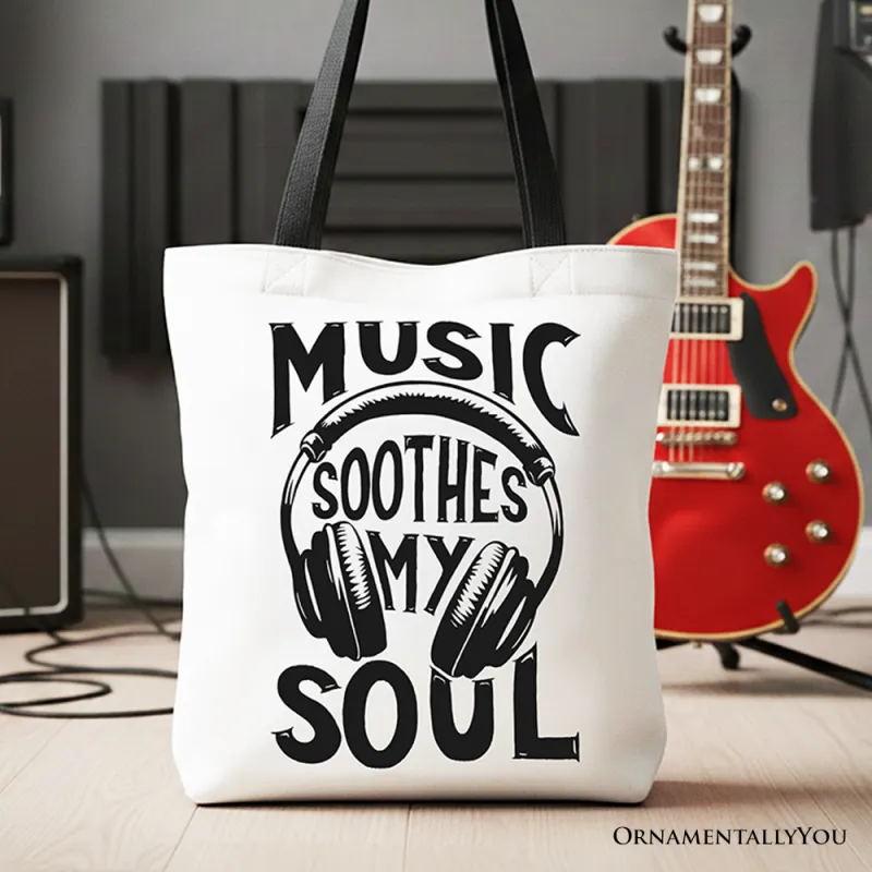 Music Soothes My Soul Tote Bag, Festival Concert Gift Shopper made by Zulily