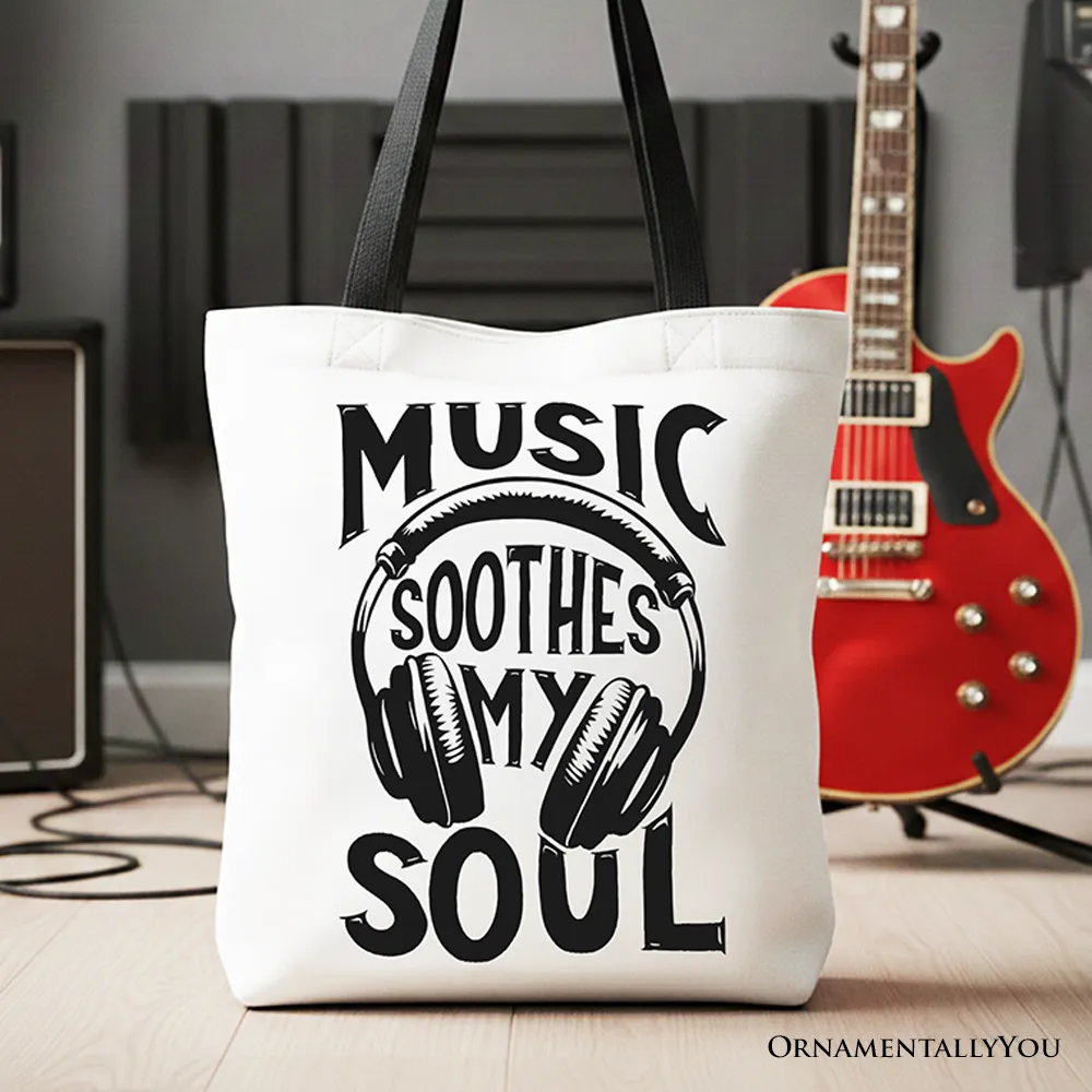 Music Soothes My Soul Tote Bag, Festival Concert Gift Shopper sold by Zulily