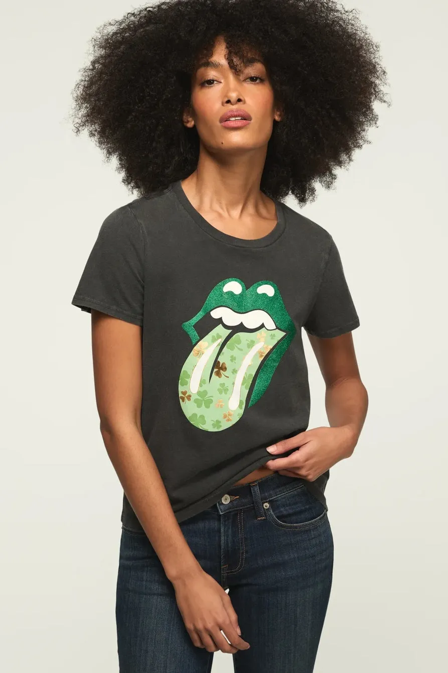 Lucky Brand Women's Rolling Stones Clover Lips Classic Crew sold by Zulily
