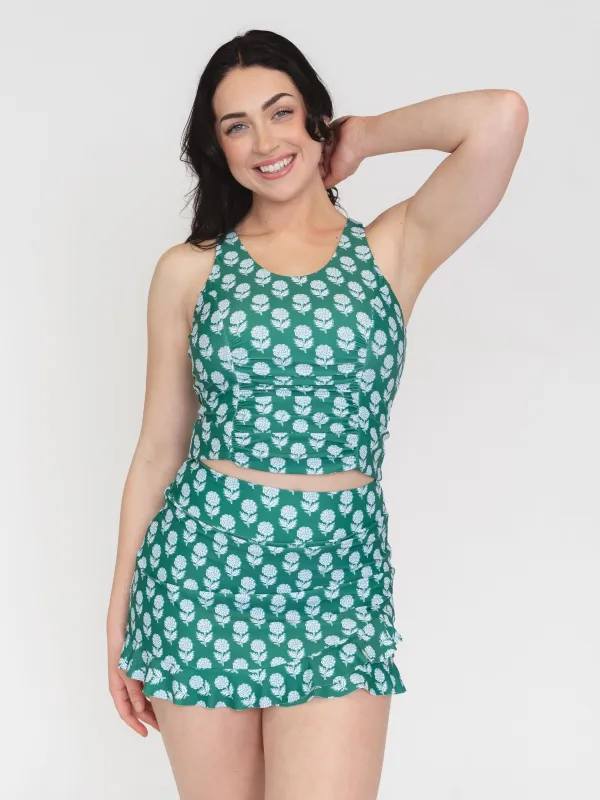 Juniper Charm Scoop Racer-Back Tankini Top made by Lime Ricki