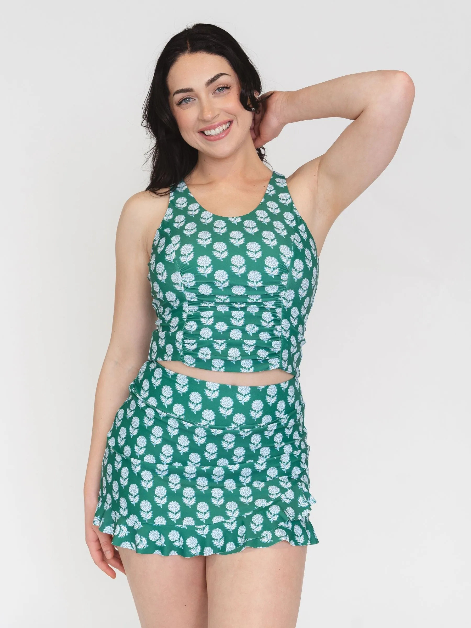 Juniper Charm Scoop Racer-Back Tankini Top sold by Zulily