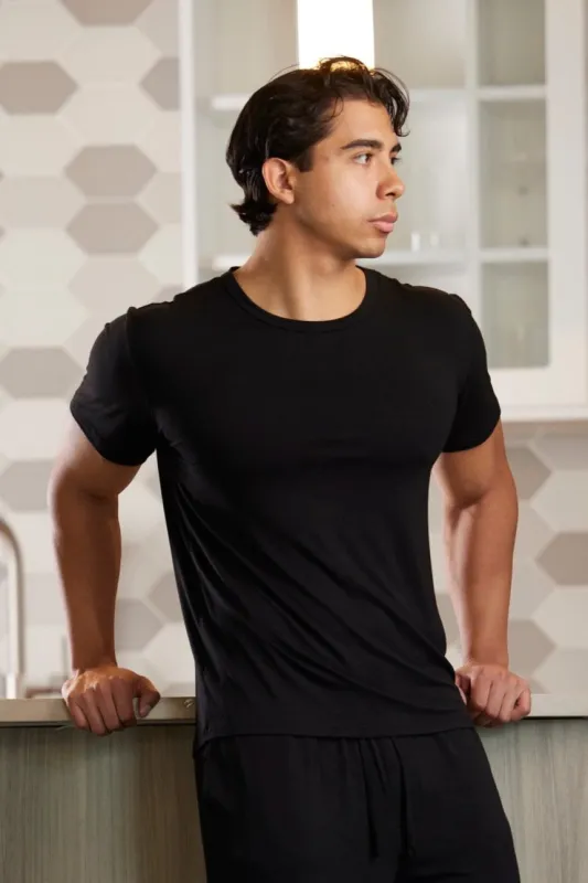 Men's Soft Bamboo Lounge Short Sleeve T-Shirt made by Zulily