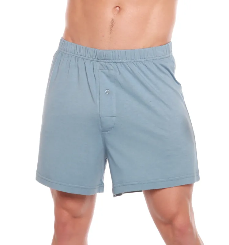 Men's Bamboo Viscose/Cotton Boxer Style Underwear Steel Blue Color - 3-pack made by Zulily