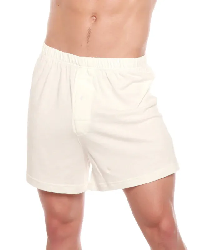 Men's Bamboo Viscose/Cotton Boxer Style Underwear Cream Color - 3-pack made by Zulily