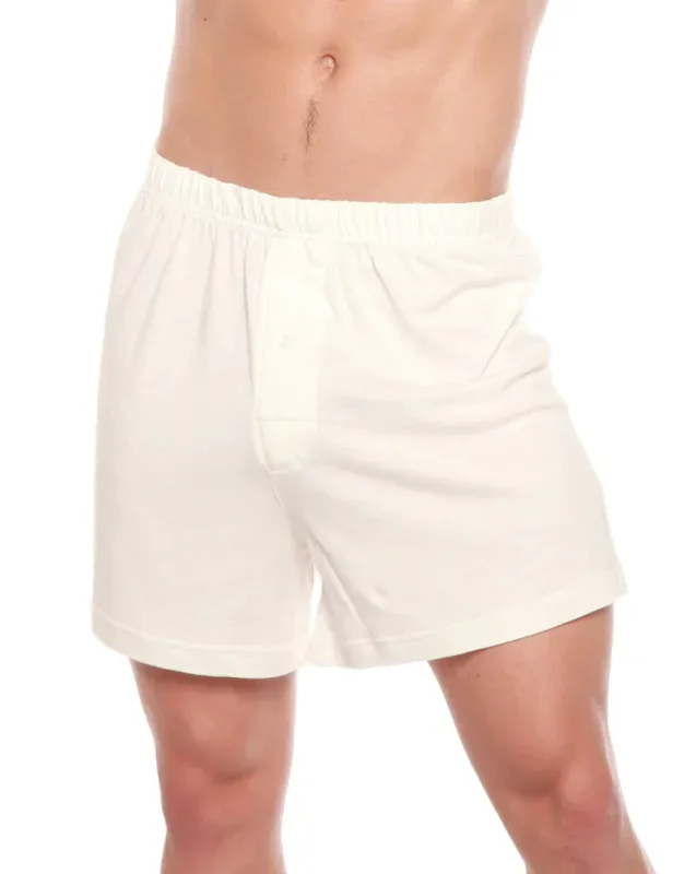 Men's Bamboo Viscose/Cotton Boxer Style Underwear Cream Color - 5-pack made by Zulily