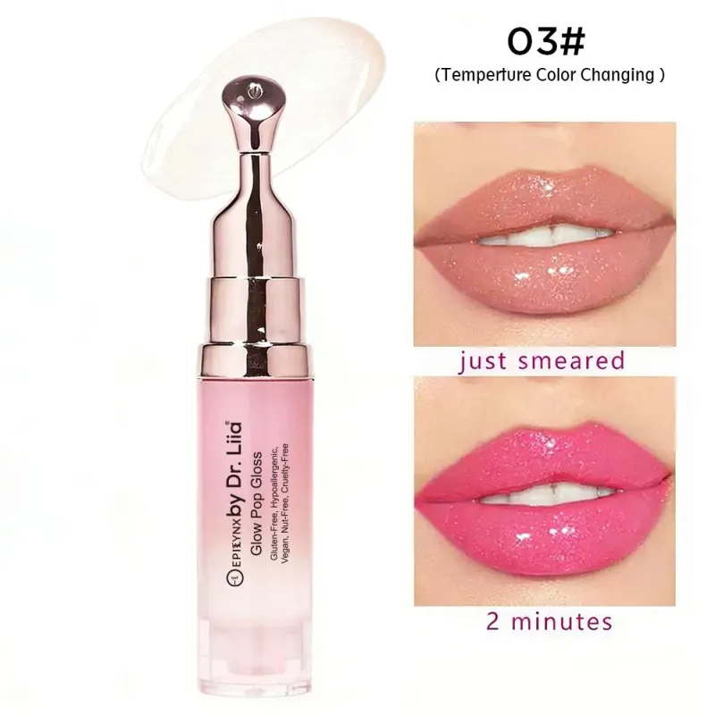 Glow Pop Gloss & Lip Treatment – Radiant Shine & pH Color-Shift made by Zulily