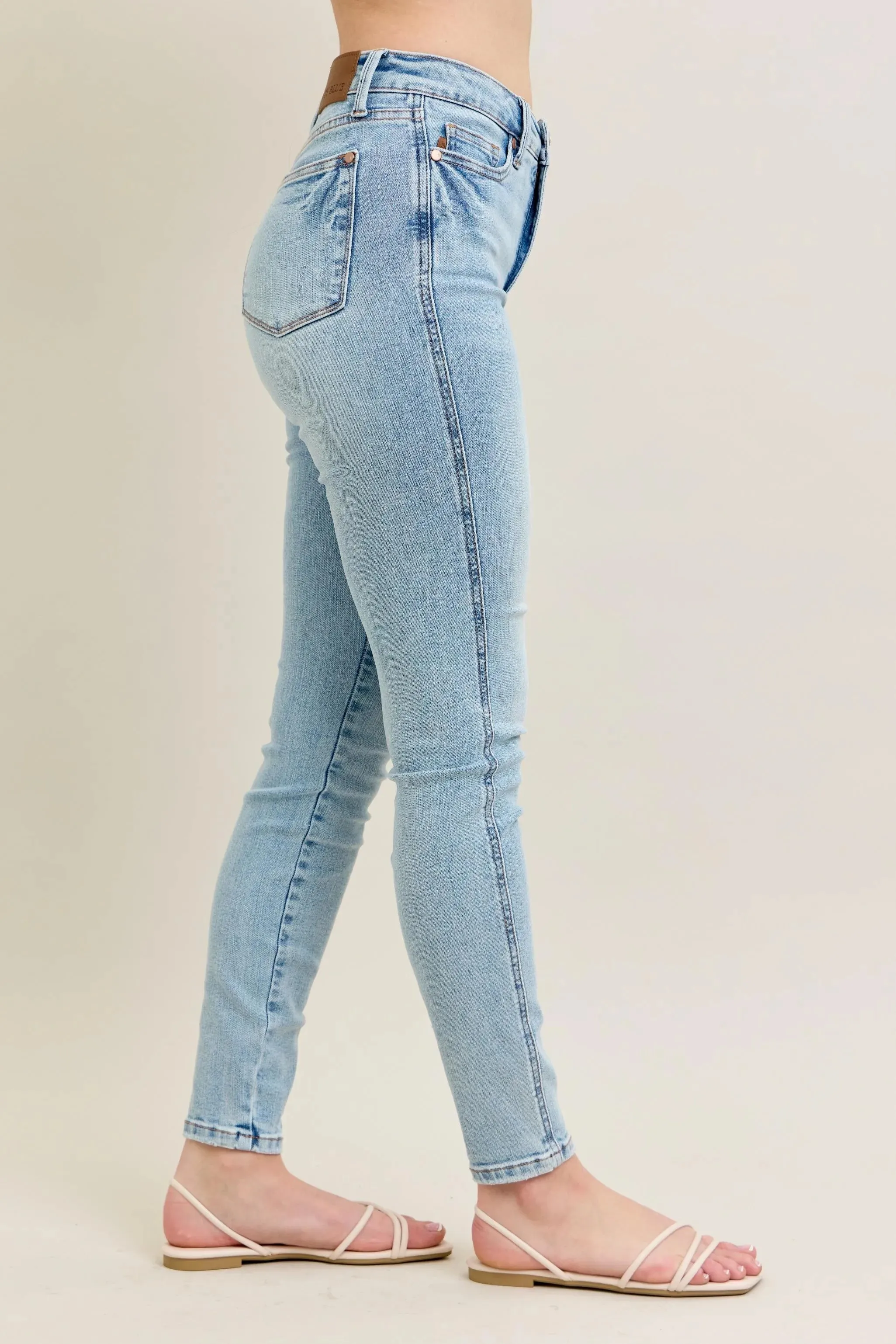 Judy Blue Full Size Mr Tummy Control Vintage Wash Skinny Jeans Plus Size sold by Zulily product image thumbnail 2