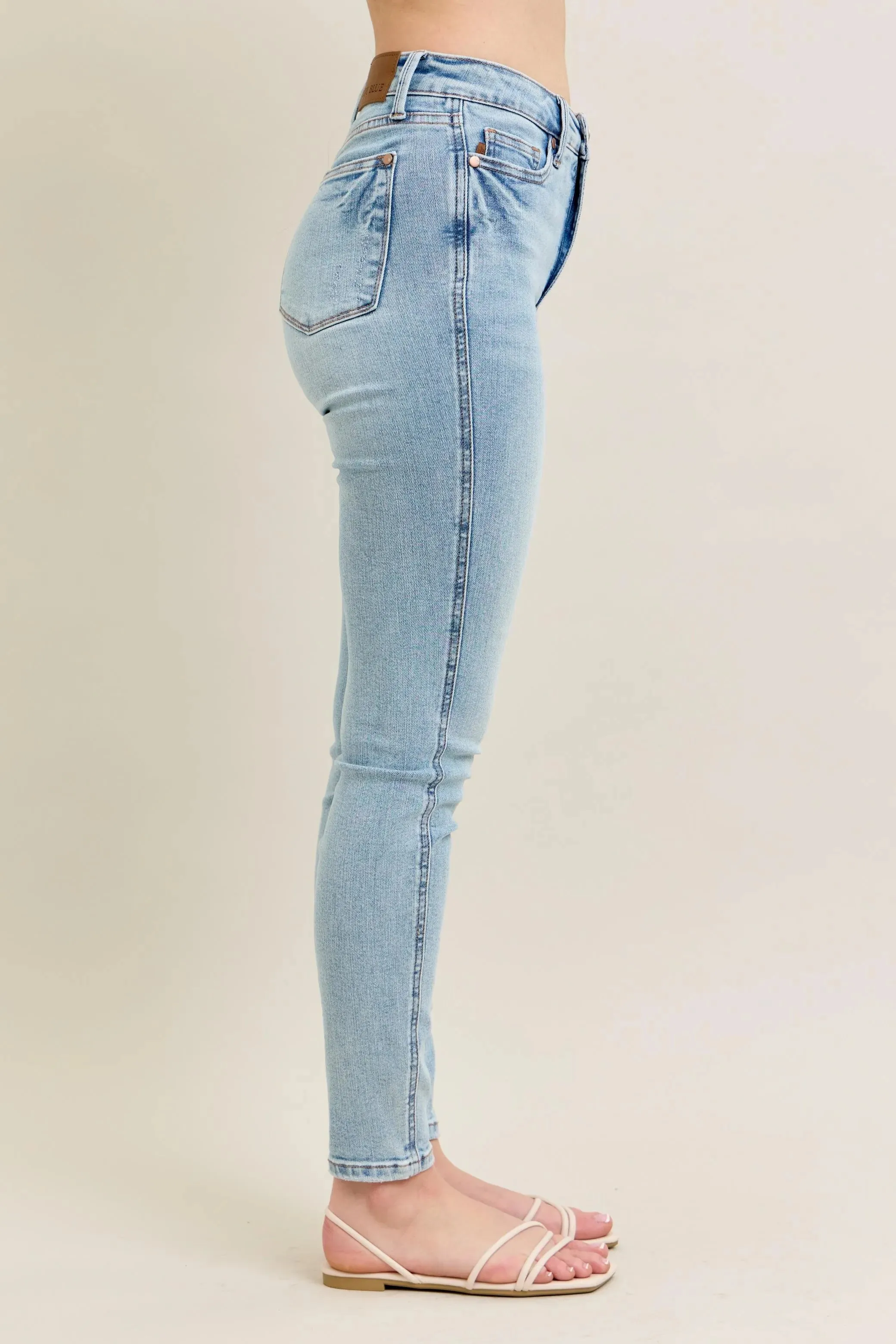 Judy Blue Full Size Mr Tummy Control Vintage Wash Skinny Jeans Plus Size sold by Zulily product image thumbnail 3