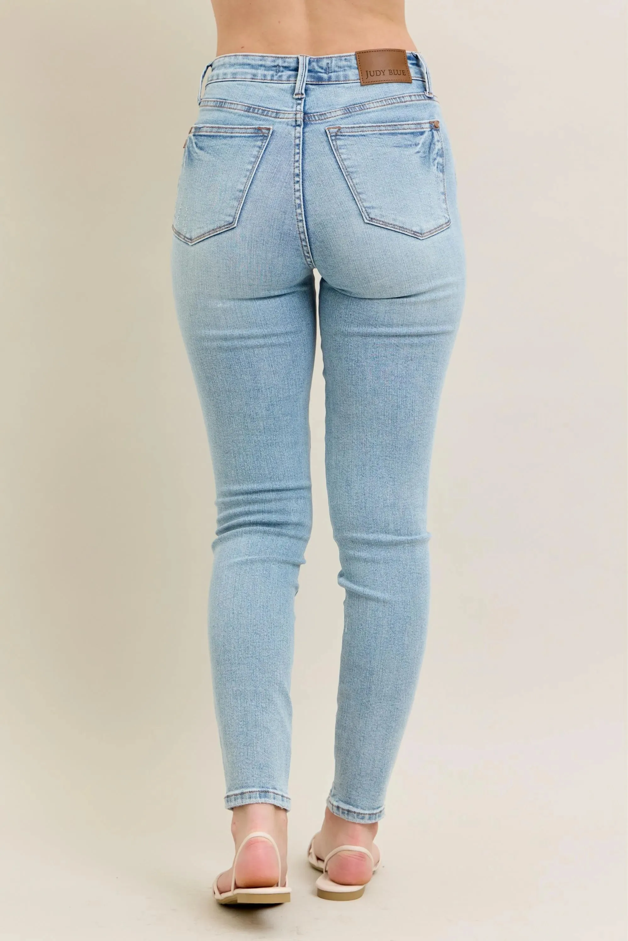 Judy Blue Full Size Mr Tummy Control Vintage Wash Skinny Jeans Plus Size sold by Zulily product image thumbnail 4