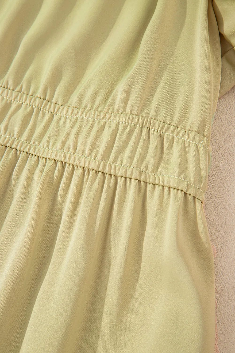 Laurel Green Notched V Neck Puff Sleeve Plus Size Maxi Dress sold by Zulily product image thumbnail 5