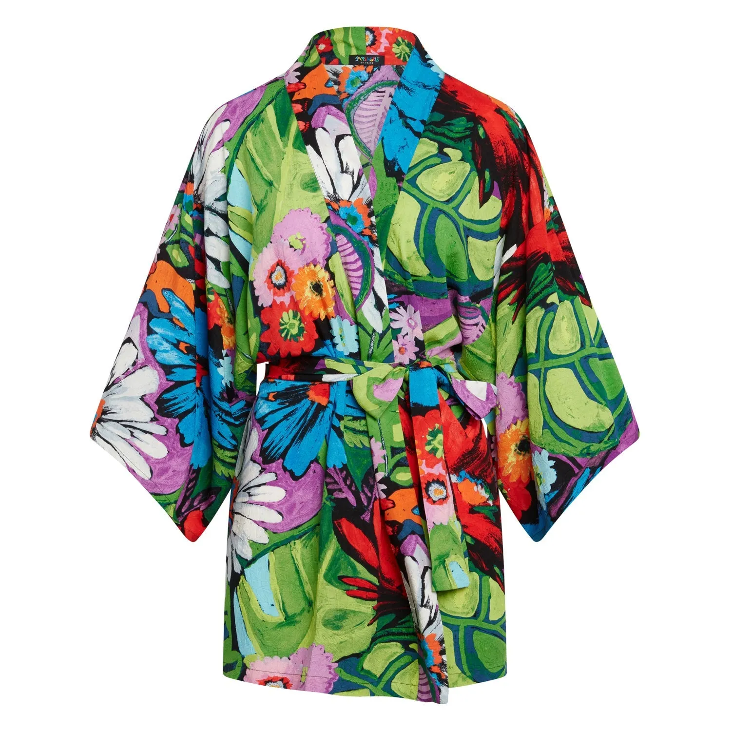 Short Kimono Robe - Flower Vibes sold by Zulily product image thumbnail 5