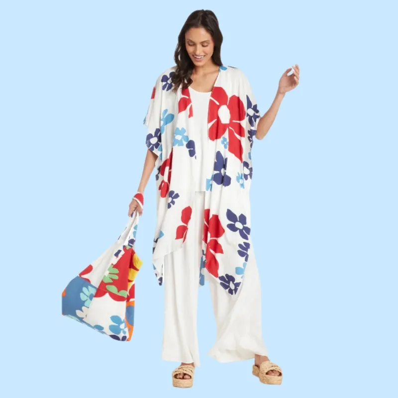Kimono Jacket - Tradewinds USA made by Zulily