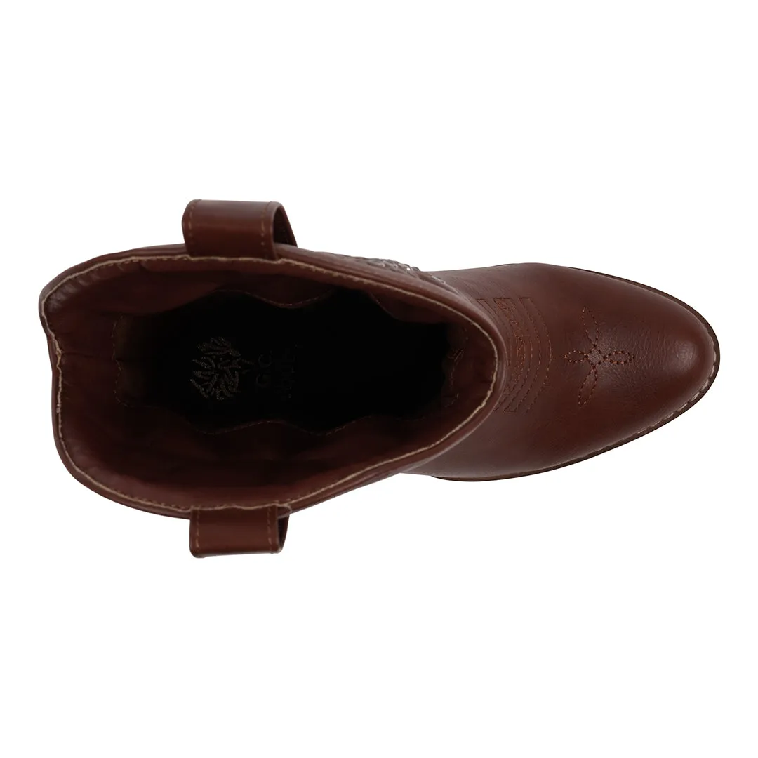 Beth Cognac Booties with Rhinestones sold by Zulily product image thumbnail 4