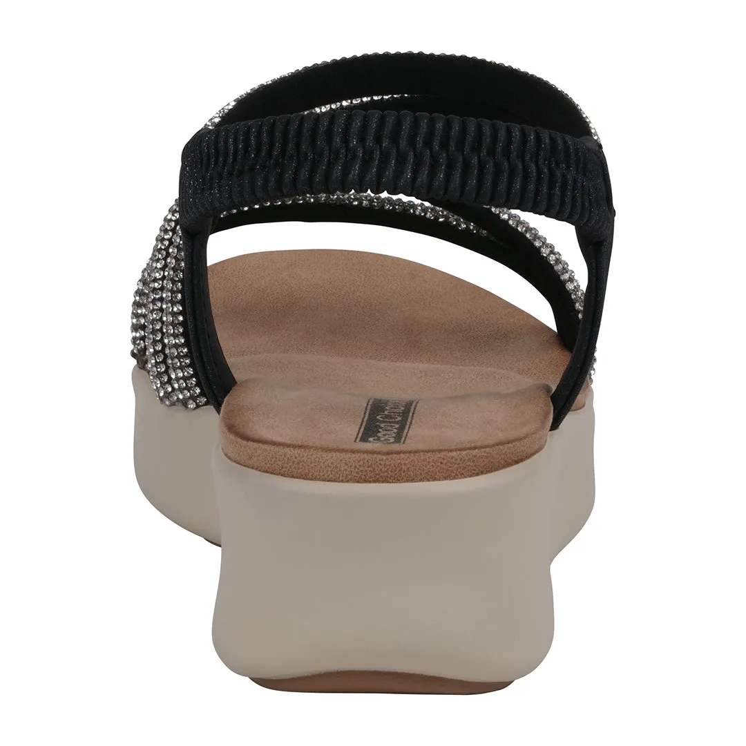 Women's Emory Black Embellished Wedge Sandals sold by Zulily product image thumbnail 4
