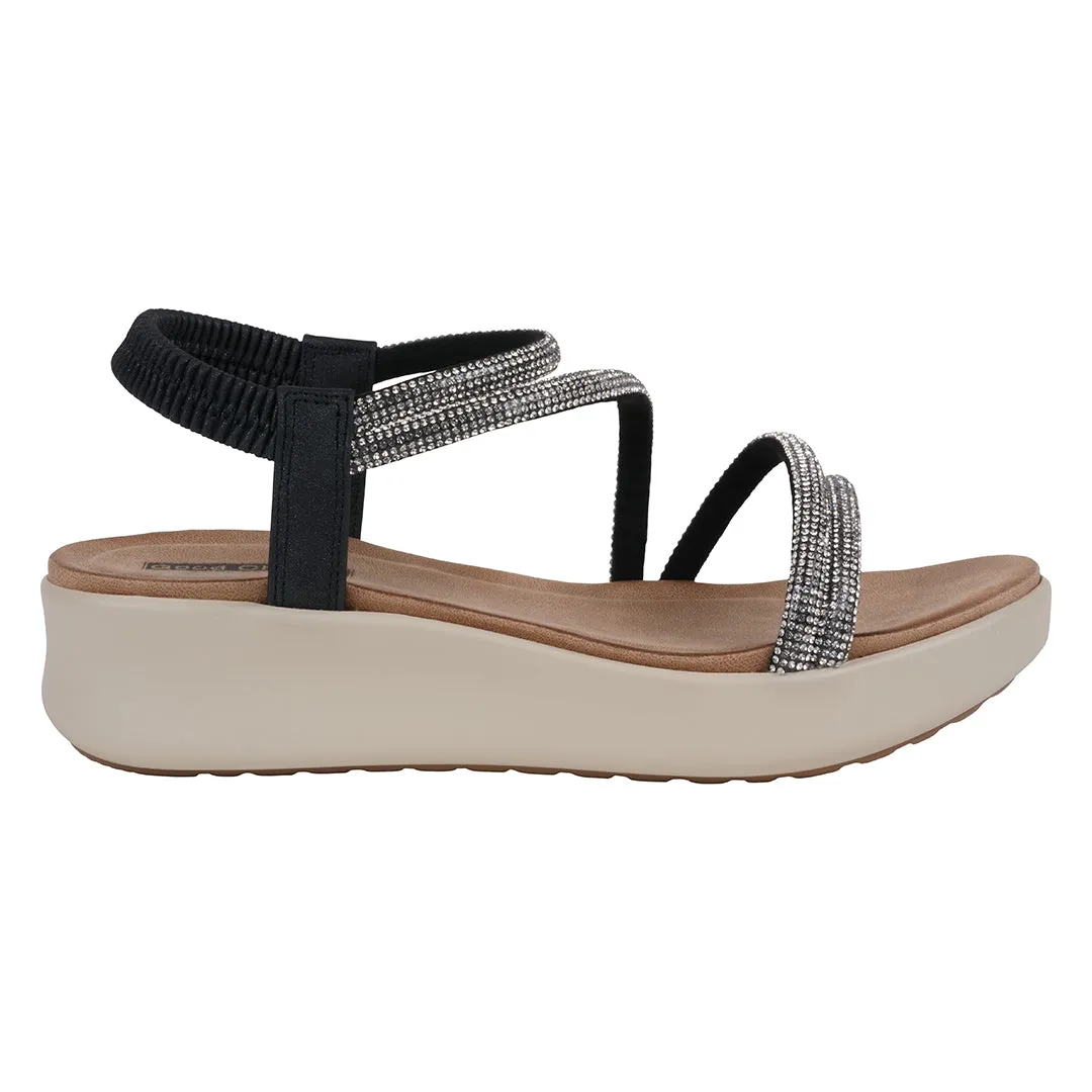 Women's Emory Black Embellished Wedge Sandals sold by Zulily product image thumbnail 2