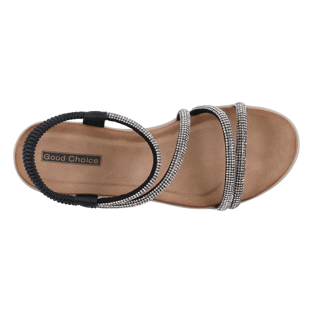 Women's Emory Black Embellished Wedge Sandals sold by Zulily product image thumbnail 3