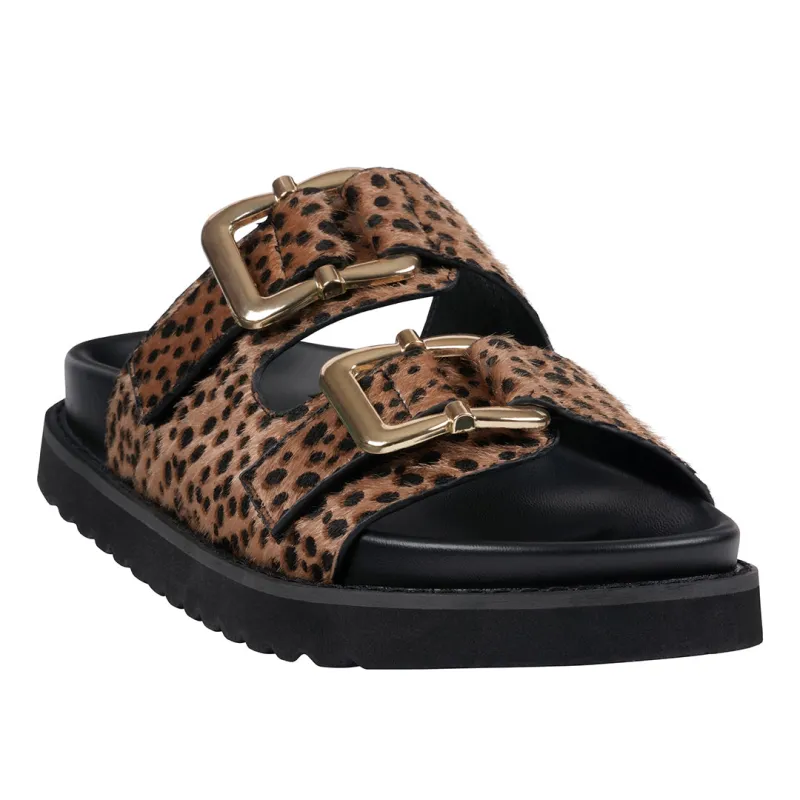 Women's Juno Camel Slide Footbed Sandals made by Zulily
