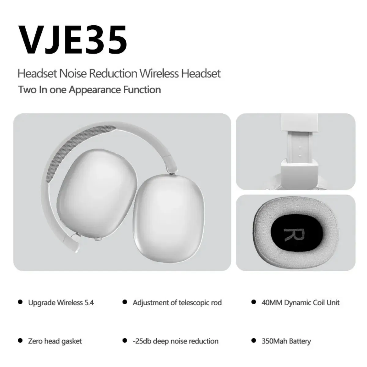 Foldable Wireless Headset with Rotary Control sold by Zulily product image thumbnail 3