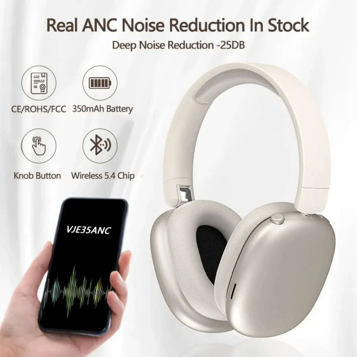 Foldable Wireless Headset with Rotary Control sold by Zulily product image thumbnail 2