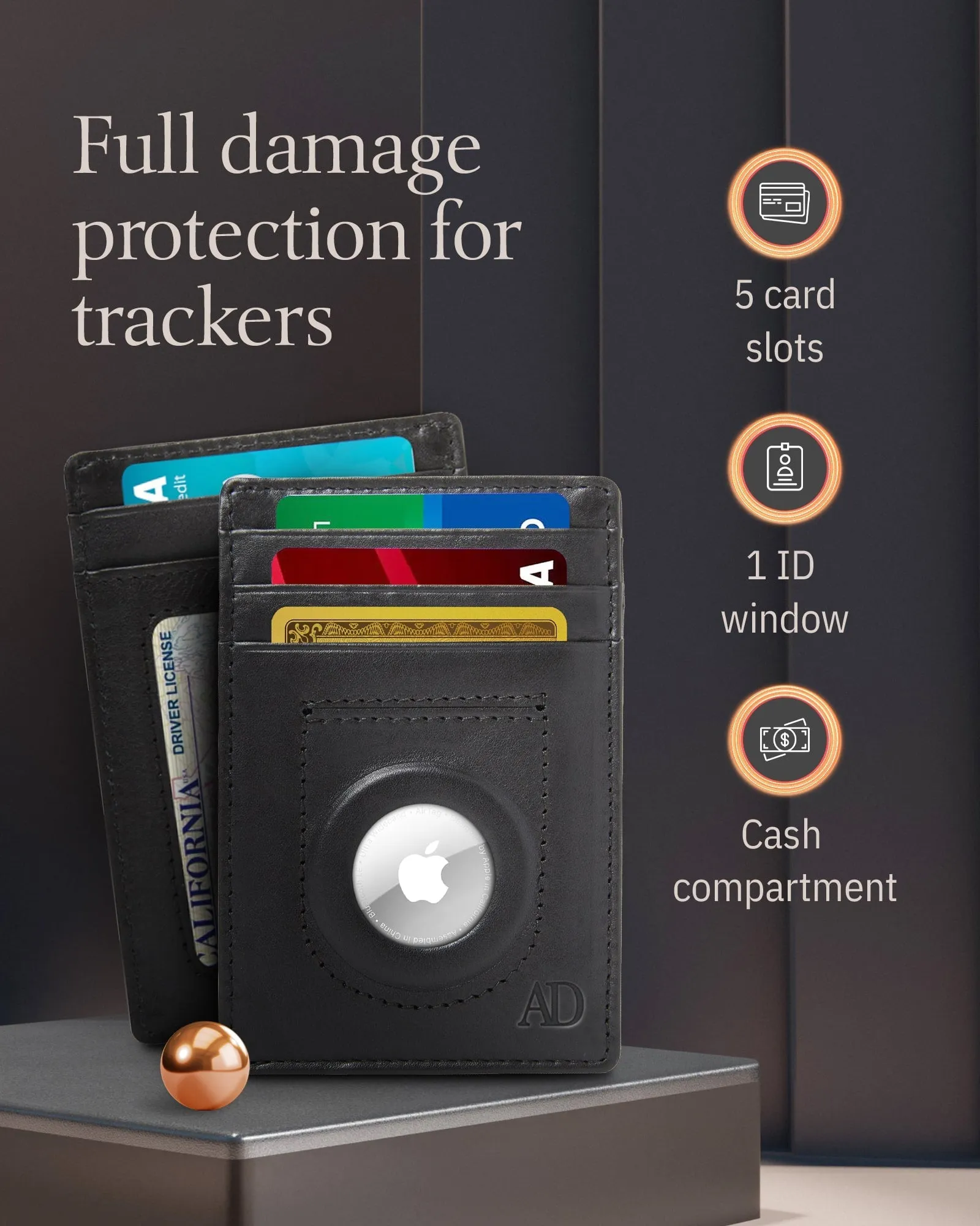 Slim Card Holder With Air Tag Holder sold by Zulily product image thumbnail 4