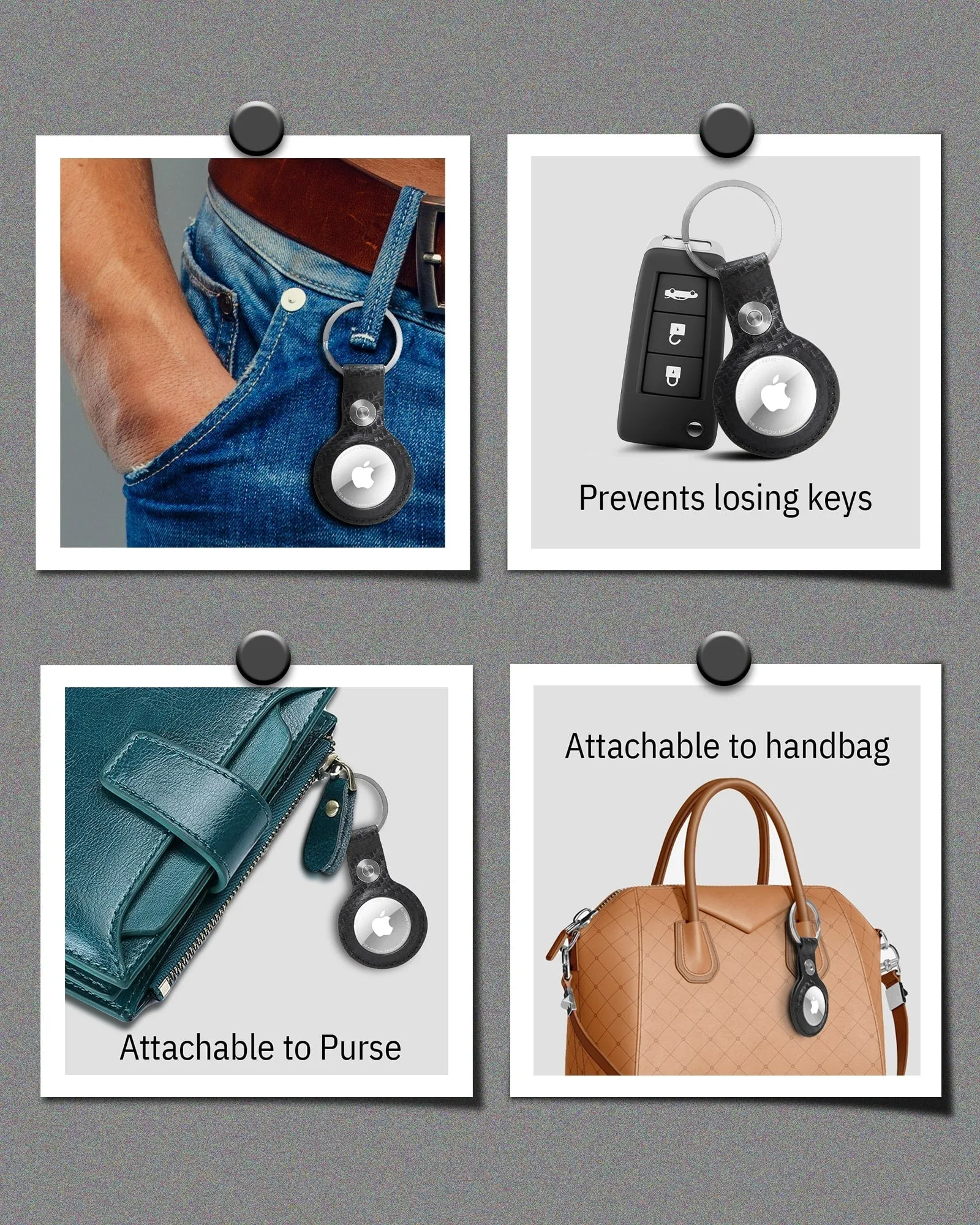 Genuine Leather Air Tag Key Chain sold by Zulily product image thumbnail 4