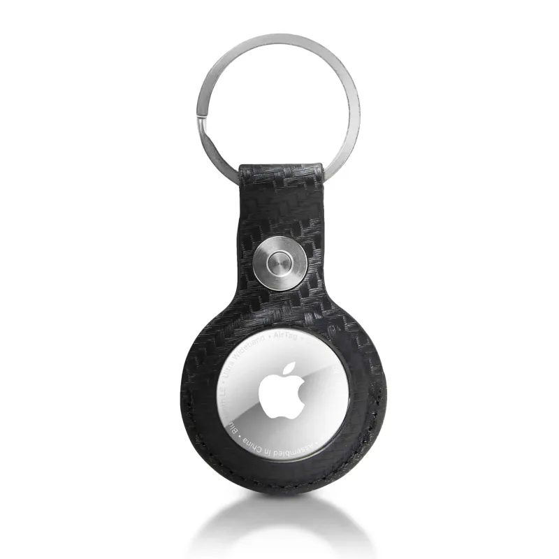 Genuine Leather Air Tag Key Chain made by Zulily