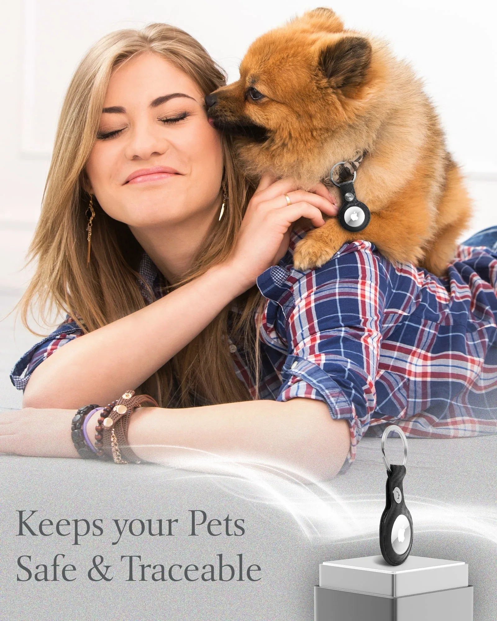 Genuine Leather Air Tag Key Chain sold by Zulily product image thumbnail 5