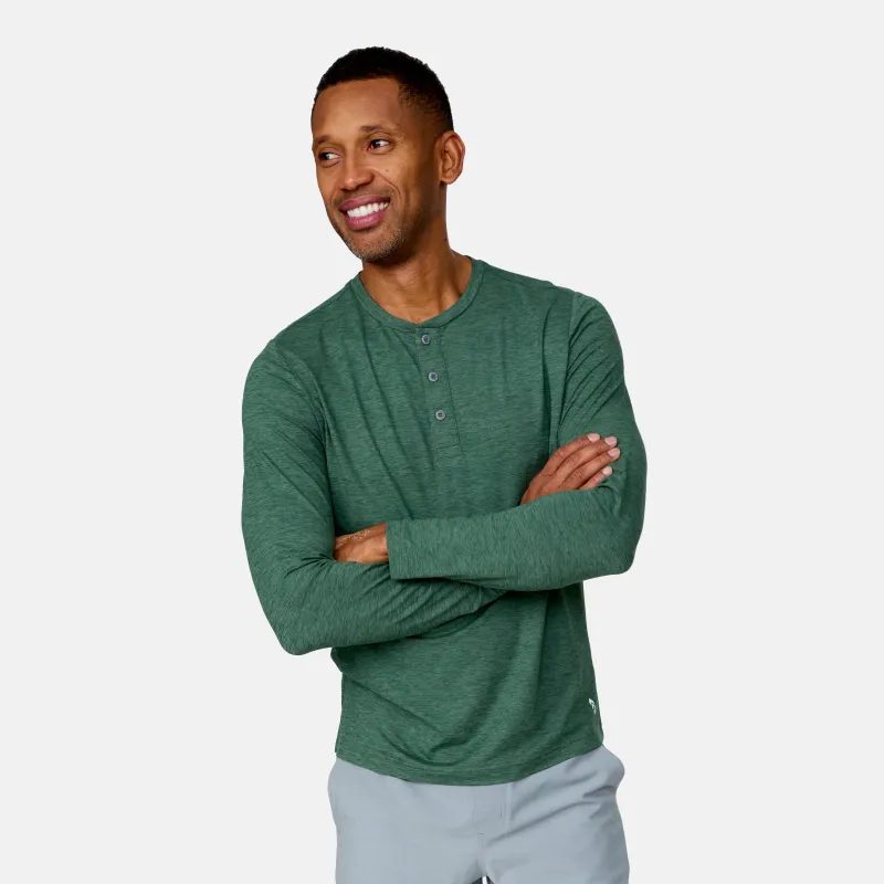 Men's Henley Long Sleeve Shirt made by Free Country
