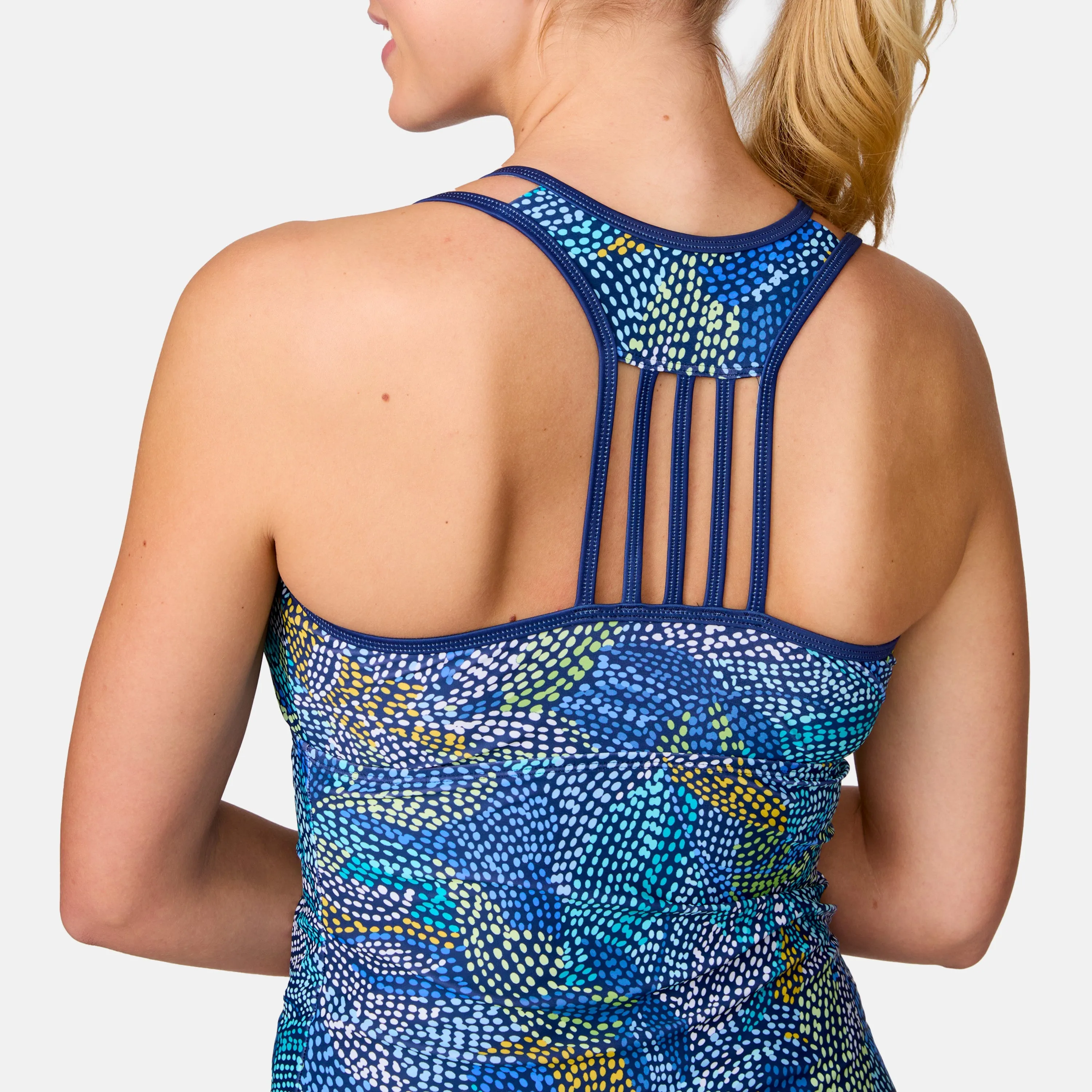 Women's Fresco Lace-Up Racerback Tankini Top sold by Zulily product image thumbnail 2