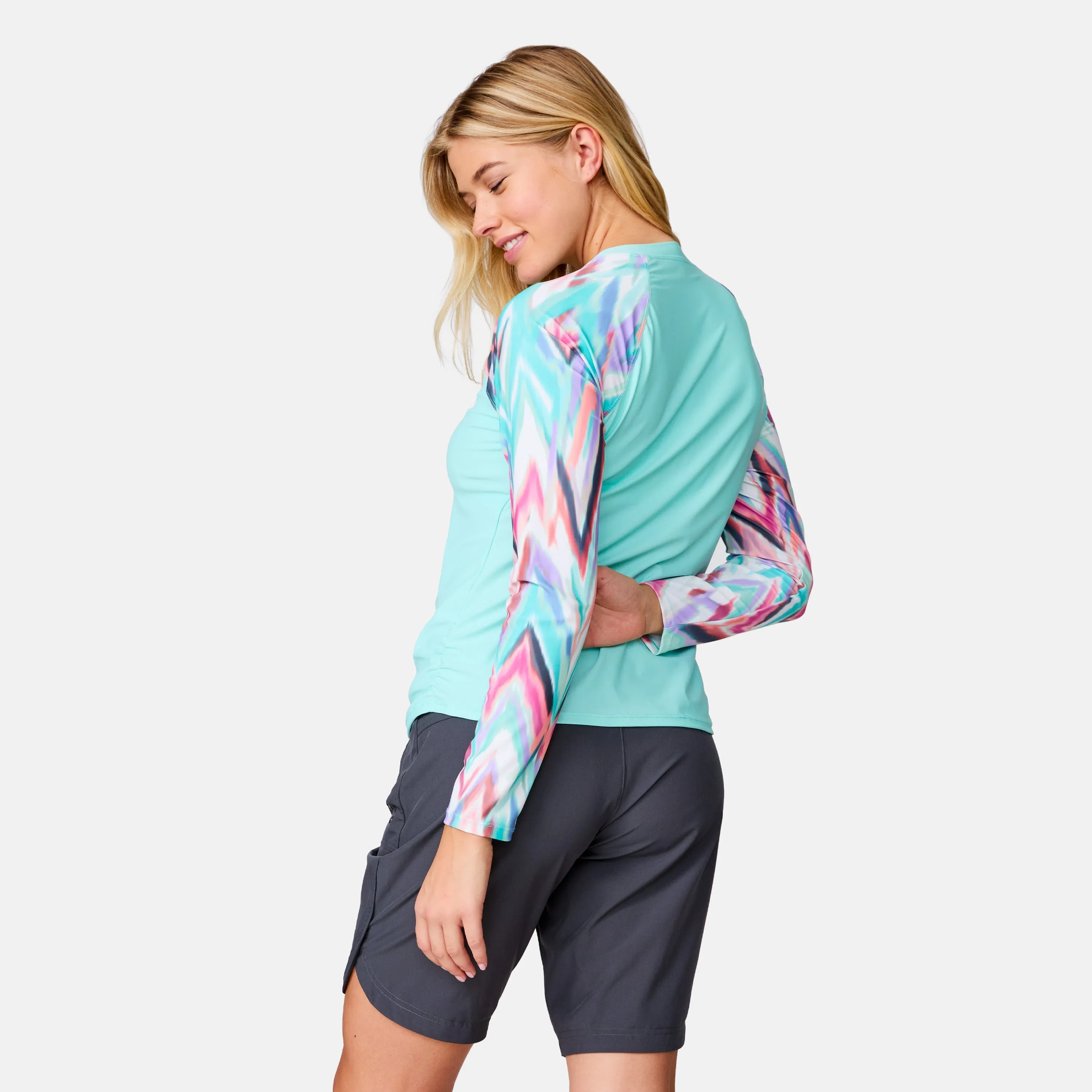 Women's Long Sleeve Swim Shirt with Built-in Bra sold by Zulily product image thumbnail 4