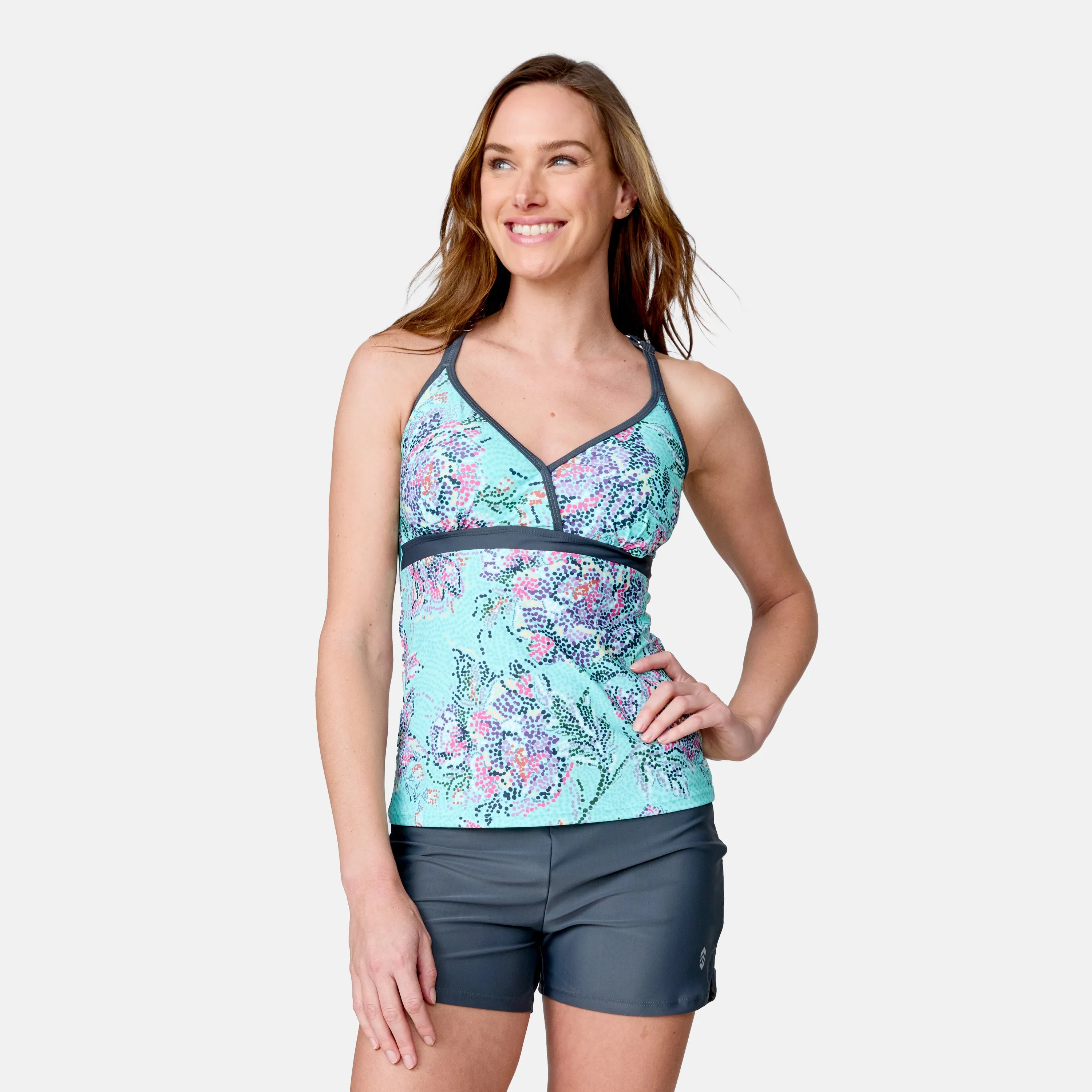 Women's Mosaic Garden Macrame Back Tankini Top sold by Zulily product image thumbnail 3
