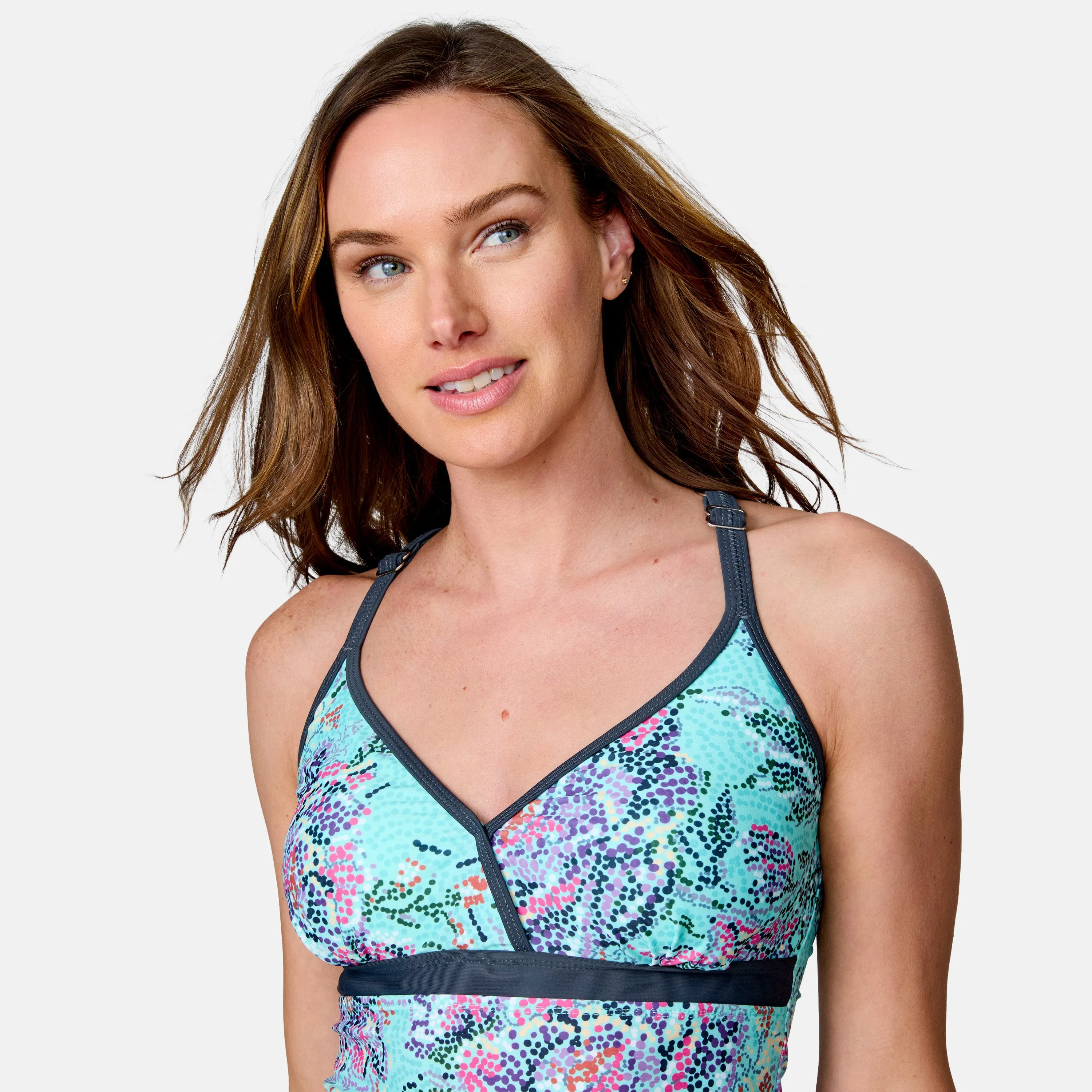 Women's Mosaic Garden Macrame Back Tankini Top sold by Zulily product image thumbnail 4