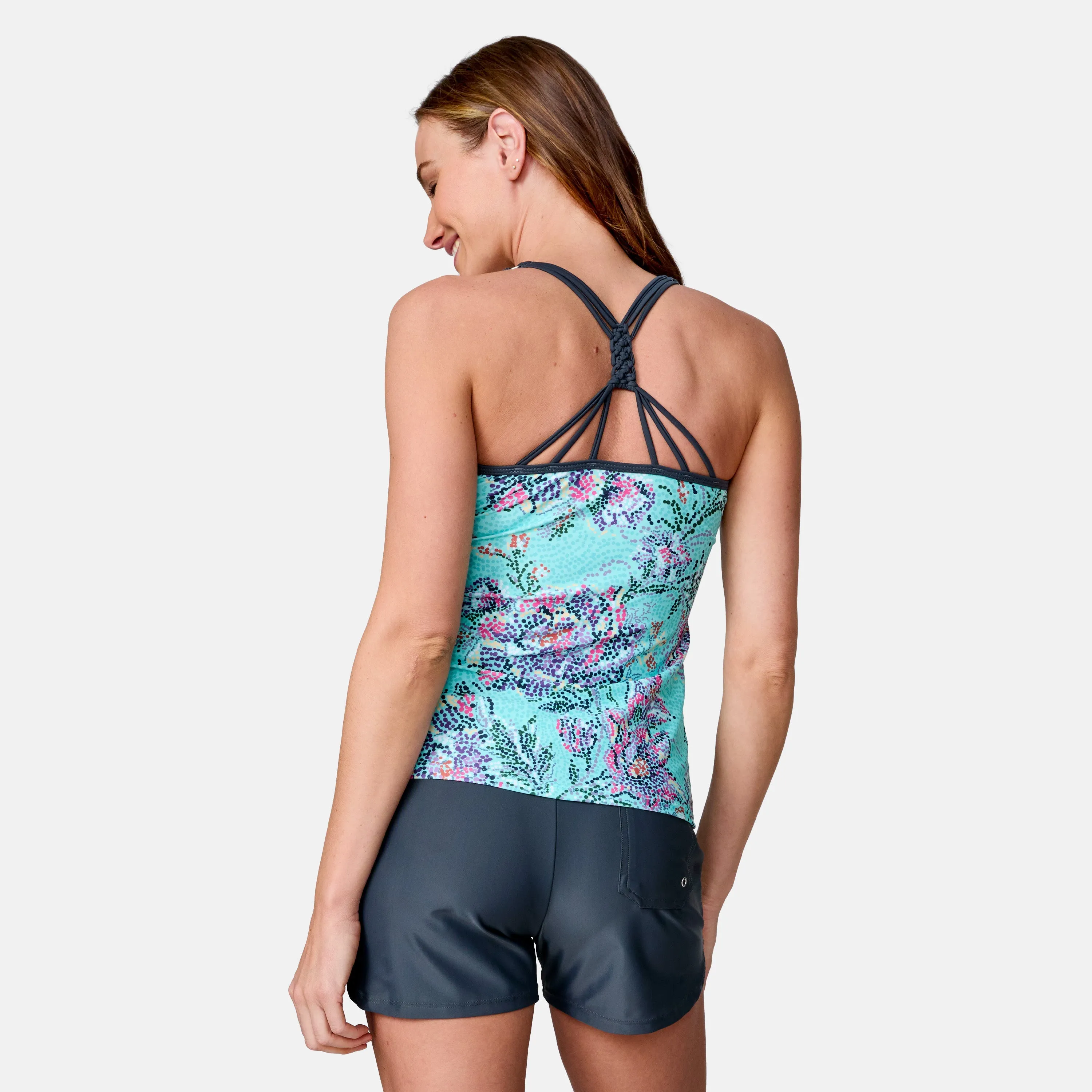 Women's Mosaic Garden Macrame Back Tankini Top sold by Zulily product image thumbnail 5