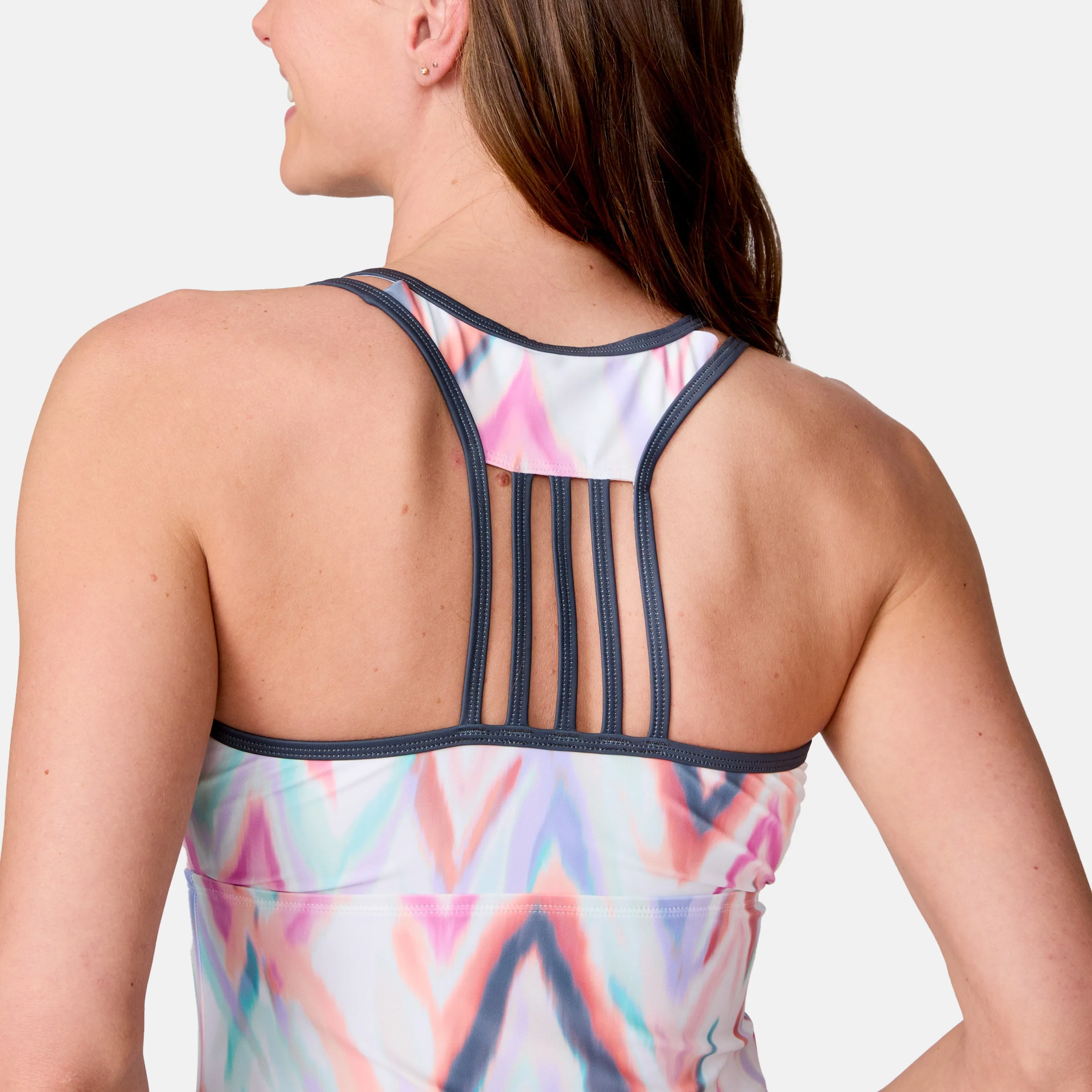 Women's Oasis Chevron Lace-Up Racerback Tankini Top sold by Zulily product image thumbnail 2