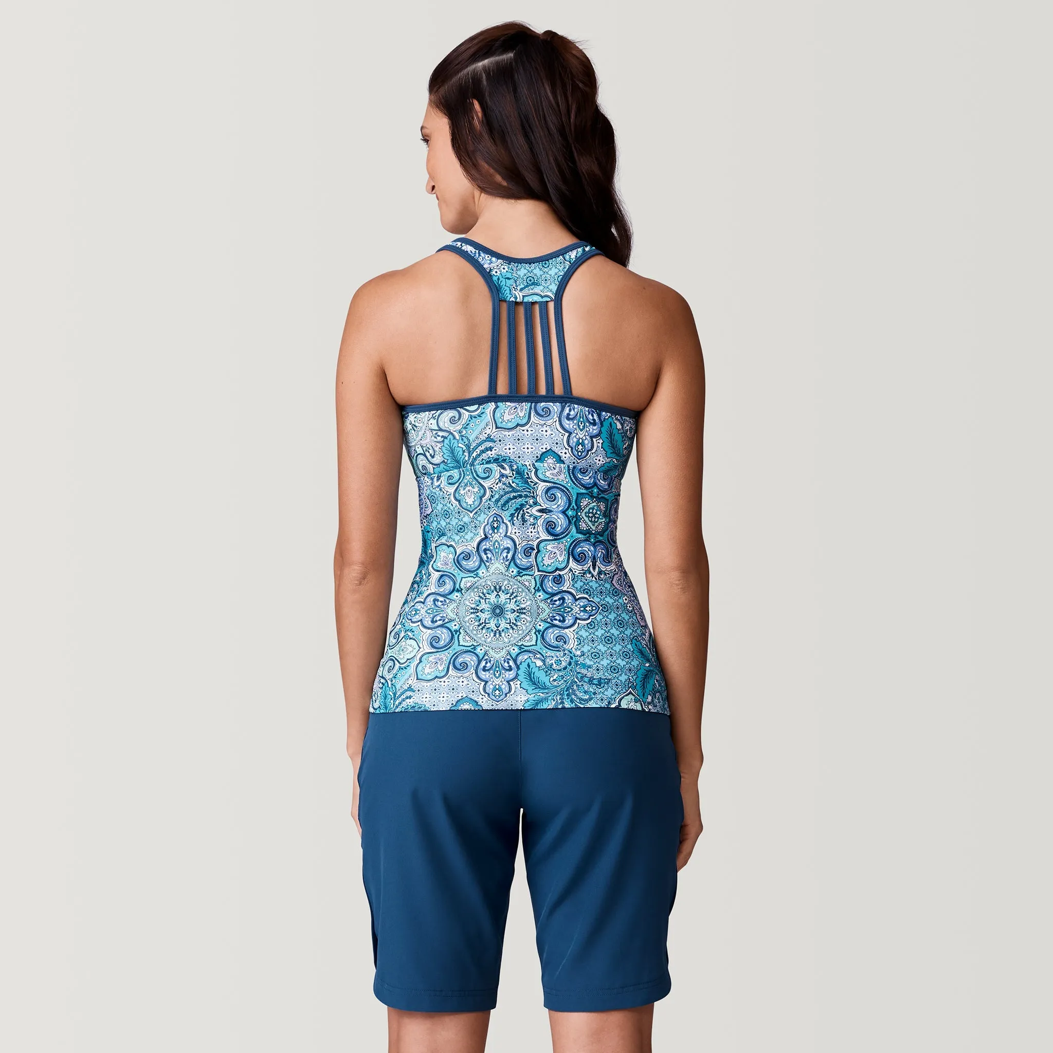Women's Boho Medallion Lace Up Racerback Tankini Top sold by Zulily product image thumbnail 5
