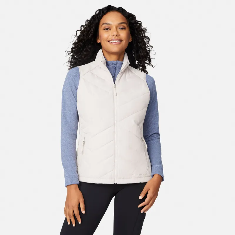 Women's Quilted Hybrid Vest made by Free Country