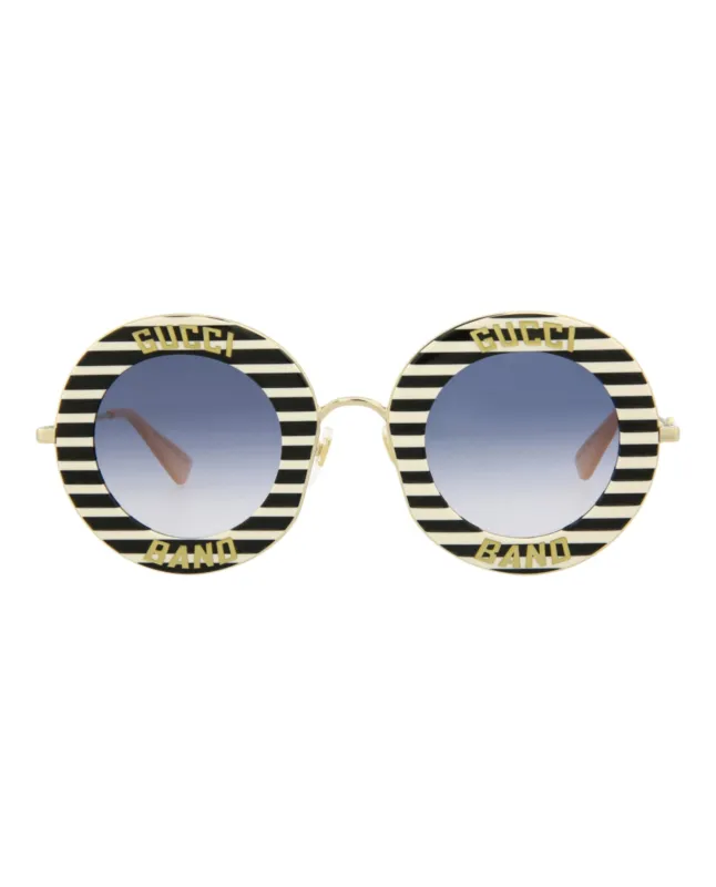 Gucci Round-Frame Metal Sunglasses made by Gucci