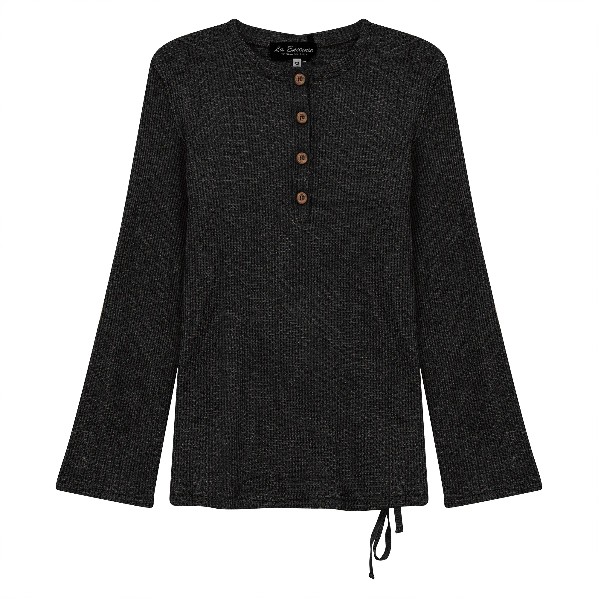 Maternity Henley Waffle Top sold by Zulily product image thumbnail 3