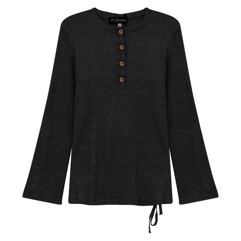 Maternity Henley Waffle Top made by Zulily