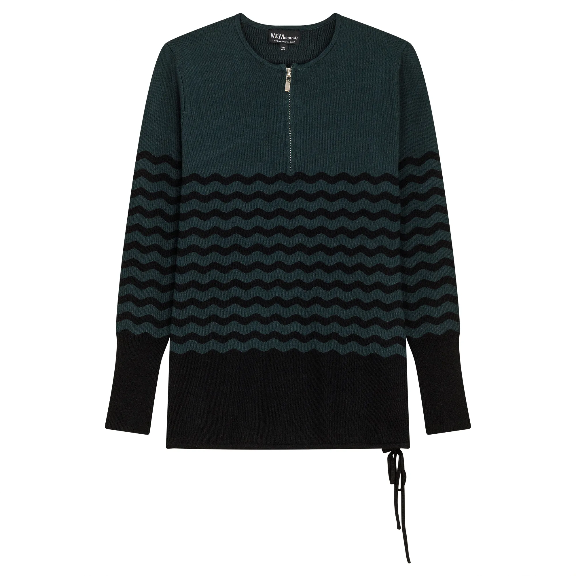 Maternity Color Blocked Henley Sweater sold by Zulily