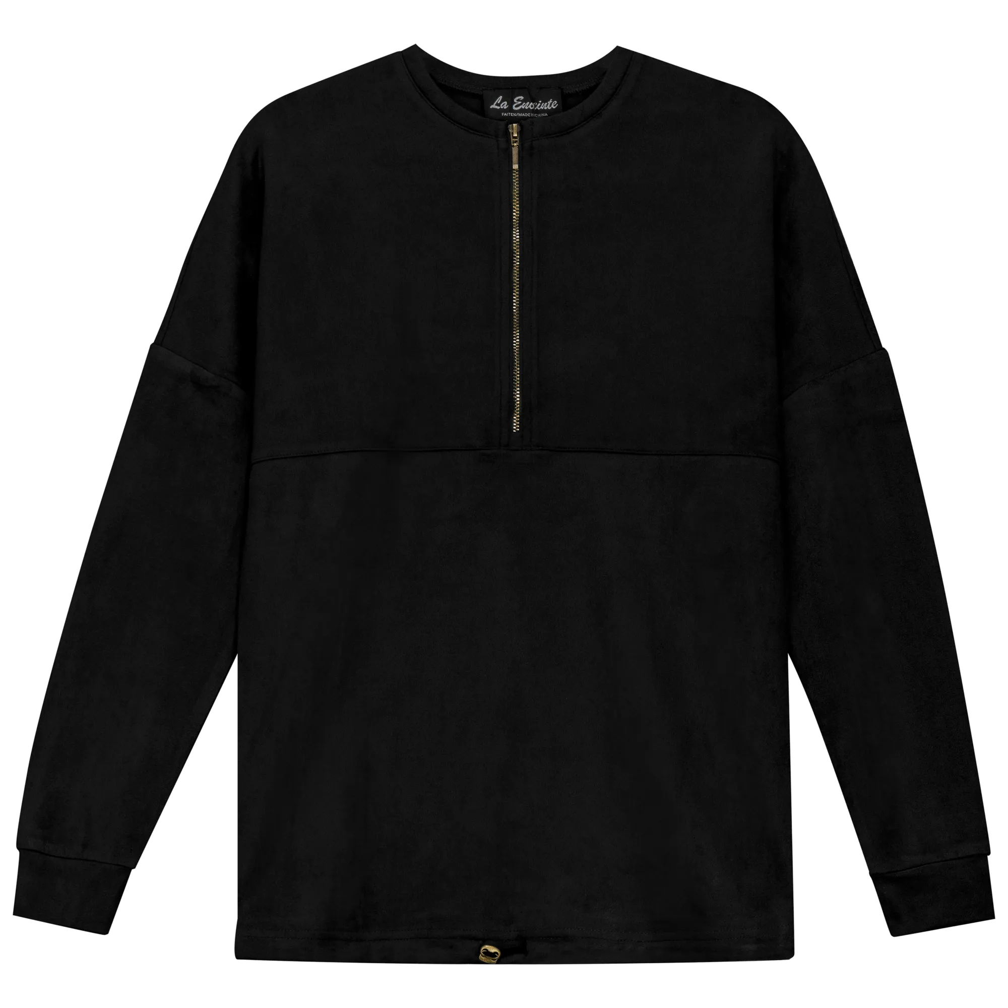 Maternity Henley Bungee Suede Top sold by Zulily product image thumbnail 4