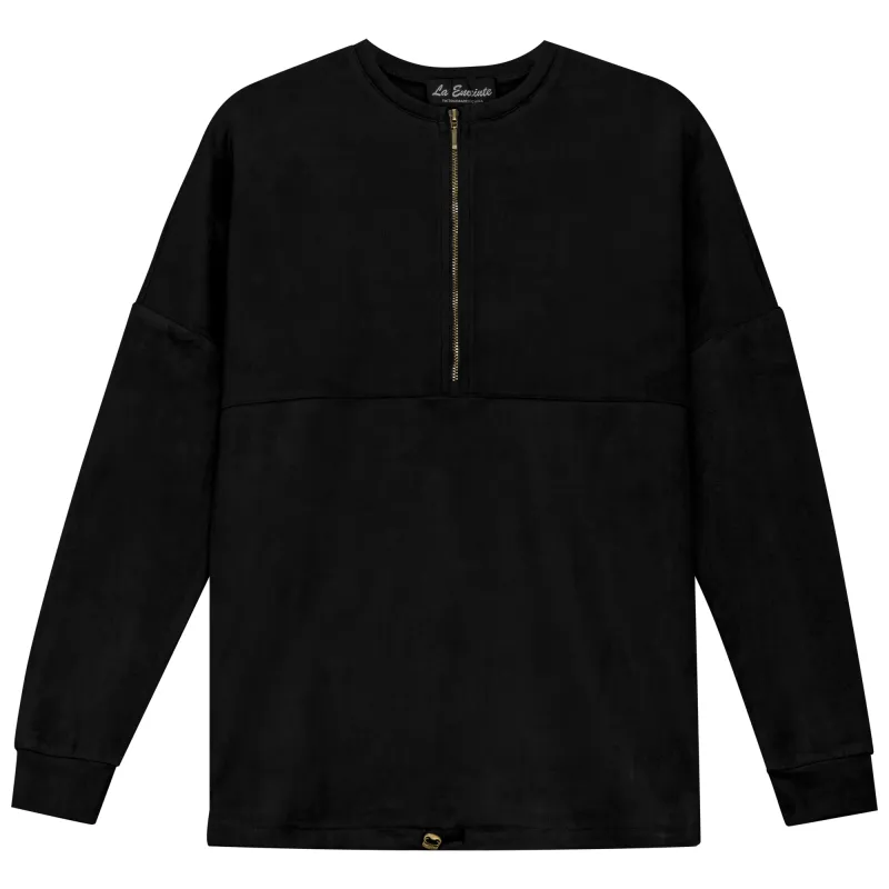 Maternity Henley Bungee Suede Top made by Zulily