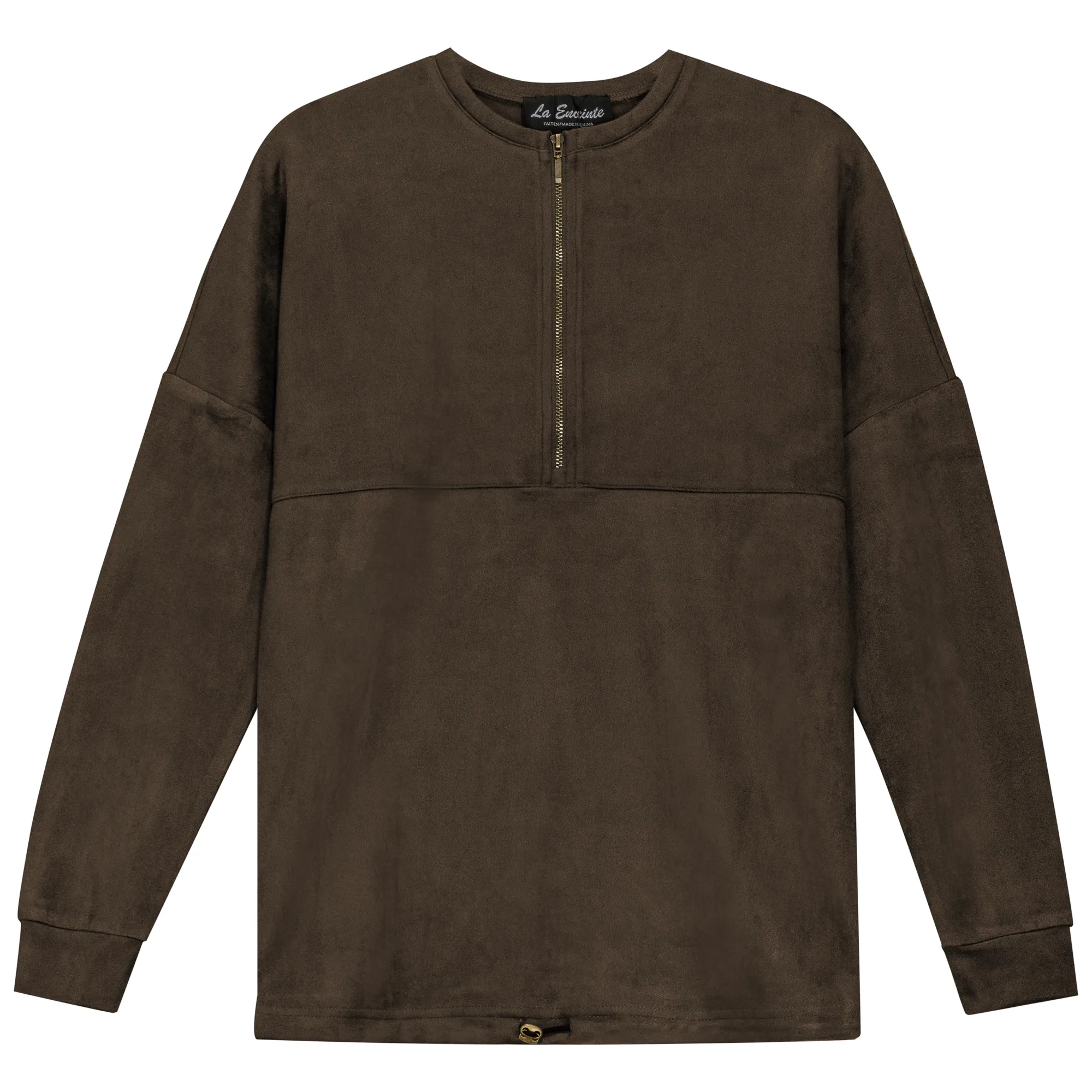 Maternity Henley Bungee Suede Top sold by Zulily product image thumbnail 2