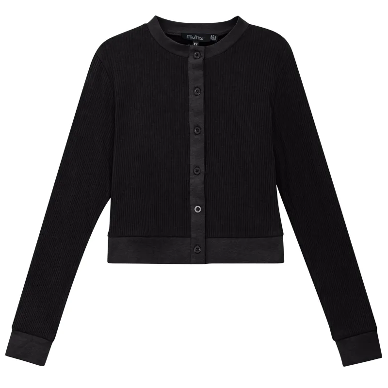 Maternity Ribbed Cropped Cardigan made by Zulily