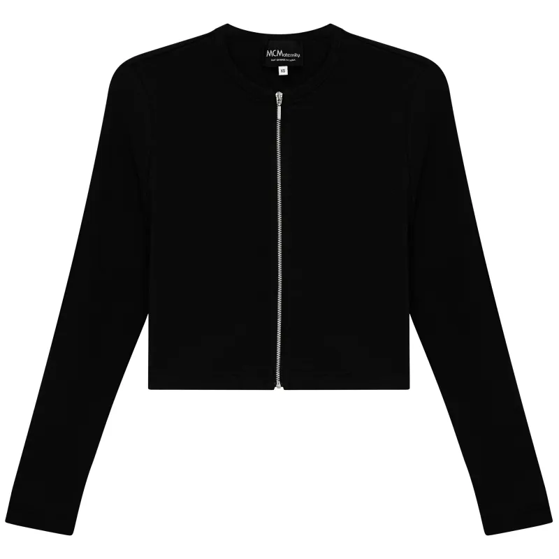 Maternity Ribbed Zip Cardigan made by Zulily