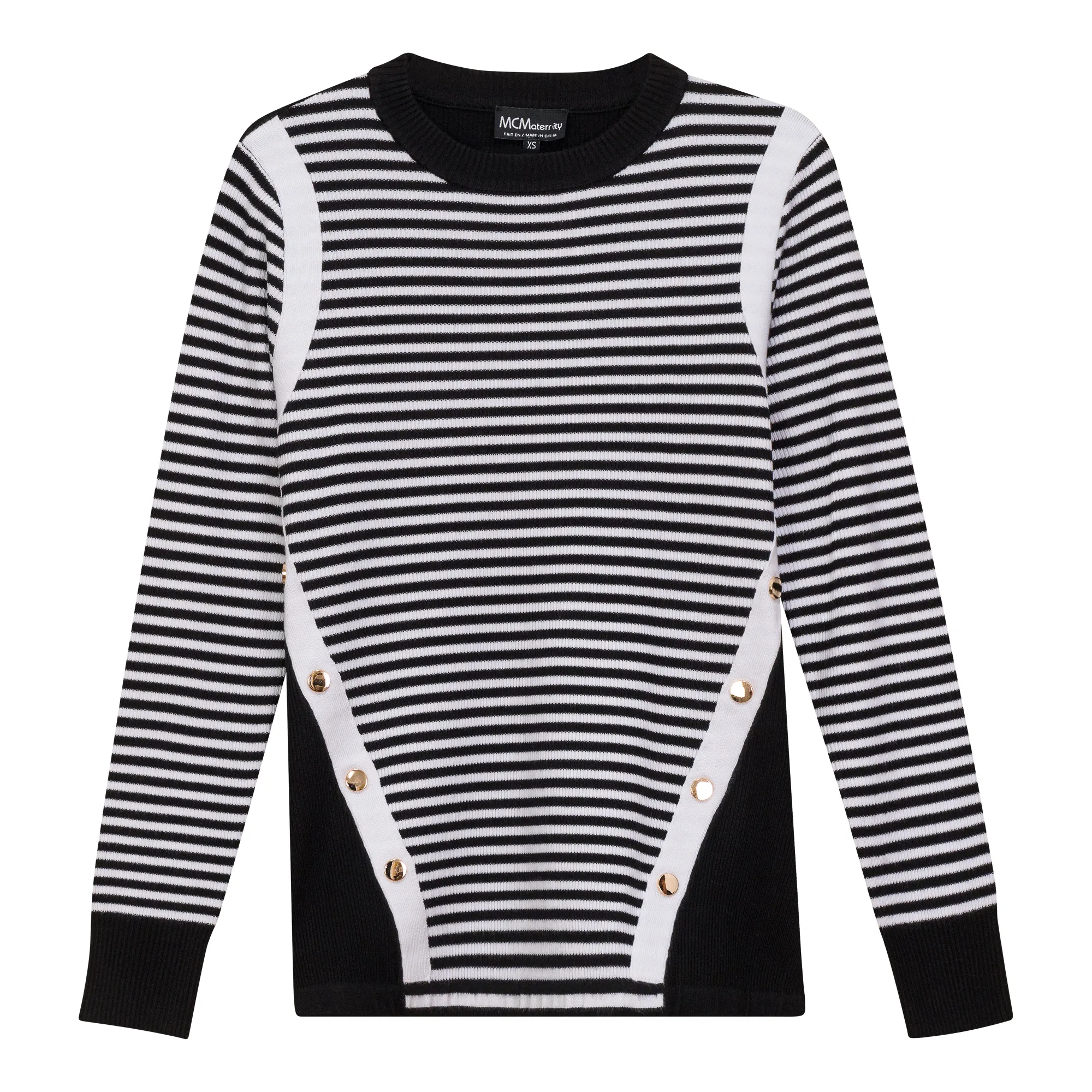 Maternity Stripped Sweater sold by Zulily
