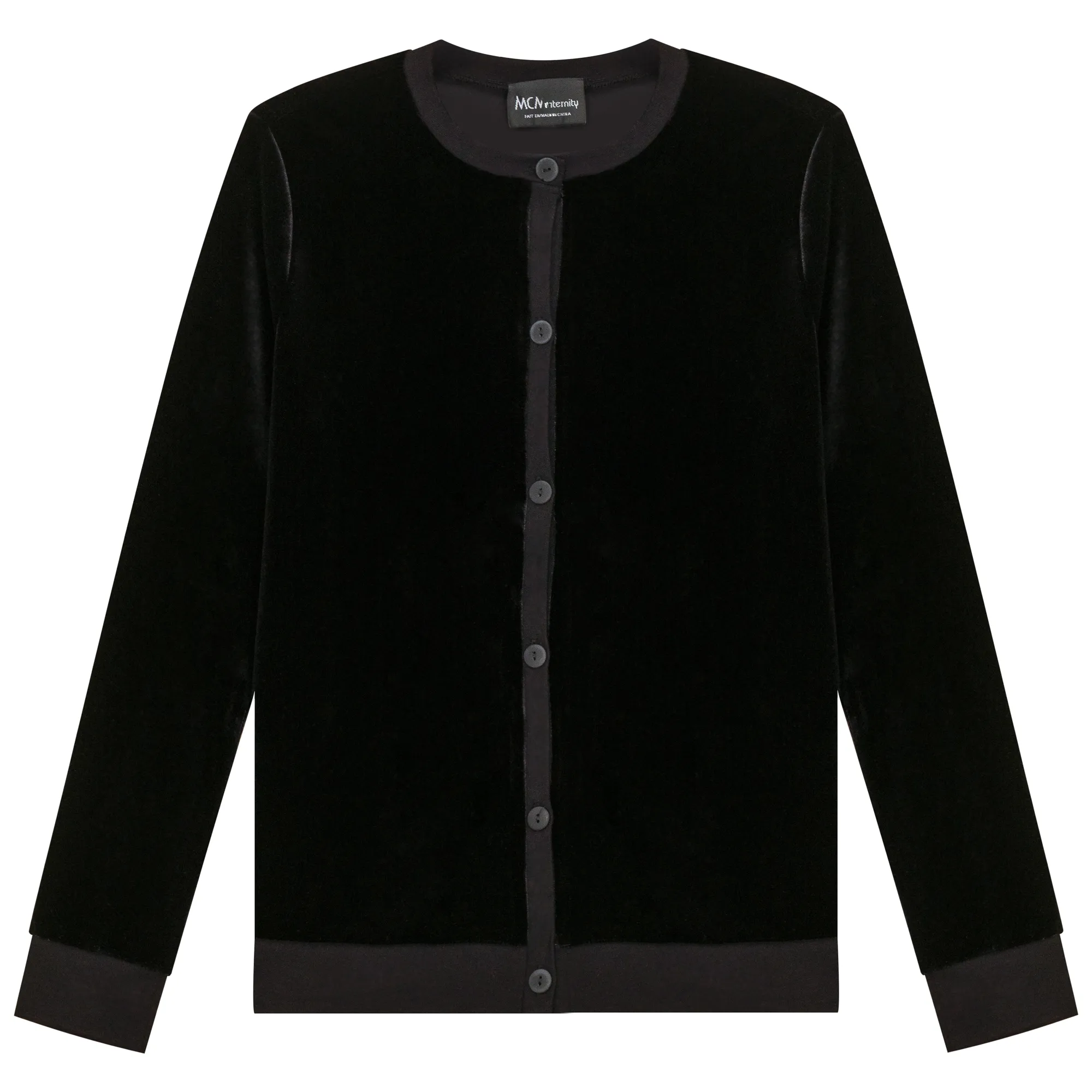 Maternity Slinky Velour Crop Cardigan sold by Zulily